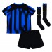 Günstige Inter Milan Babykleidung Heim Fussballtrikot Kinder 2023-24 Kurzarm (+ kurze hosen)